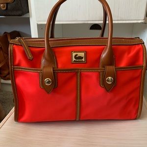 EUC - Dooney and Bourke Red Wayfarer Satchel
